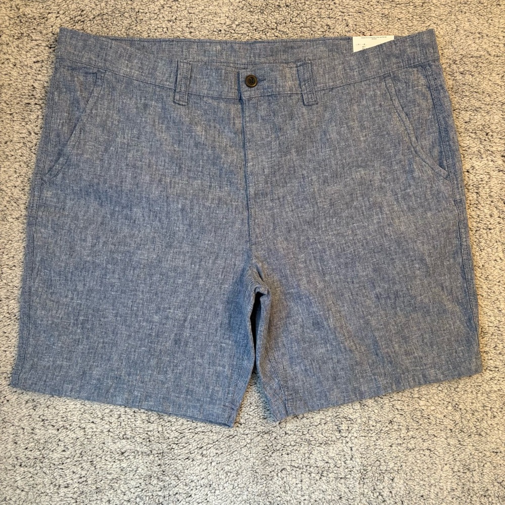 St John’s Bay, Navy Linen Short, Men’s Chino, Stretch Size 44 BIG